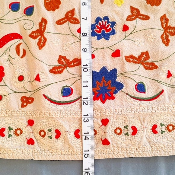 Women’s Umgee Tan Embroidered Fully Lined Mini Skirt /Size M - Picture 7 of 11